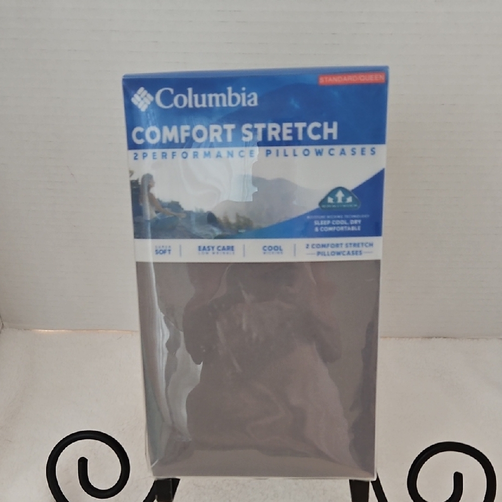Columbia NWT Gray Comfort Performance Stretch Cool Wicking Pillowcases Set